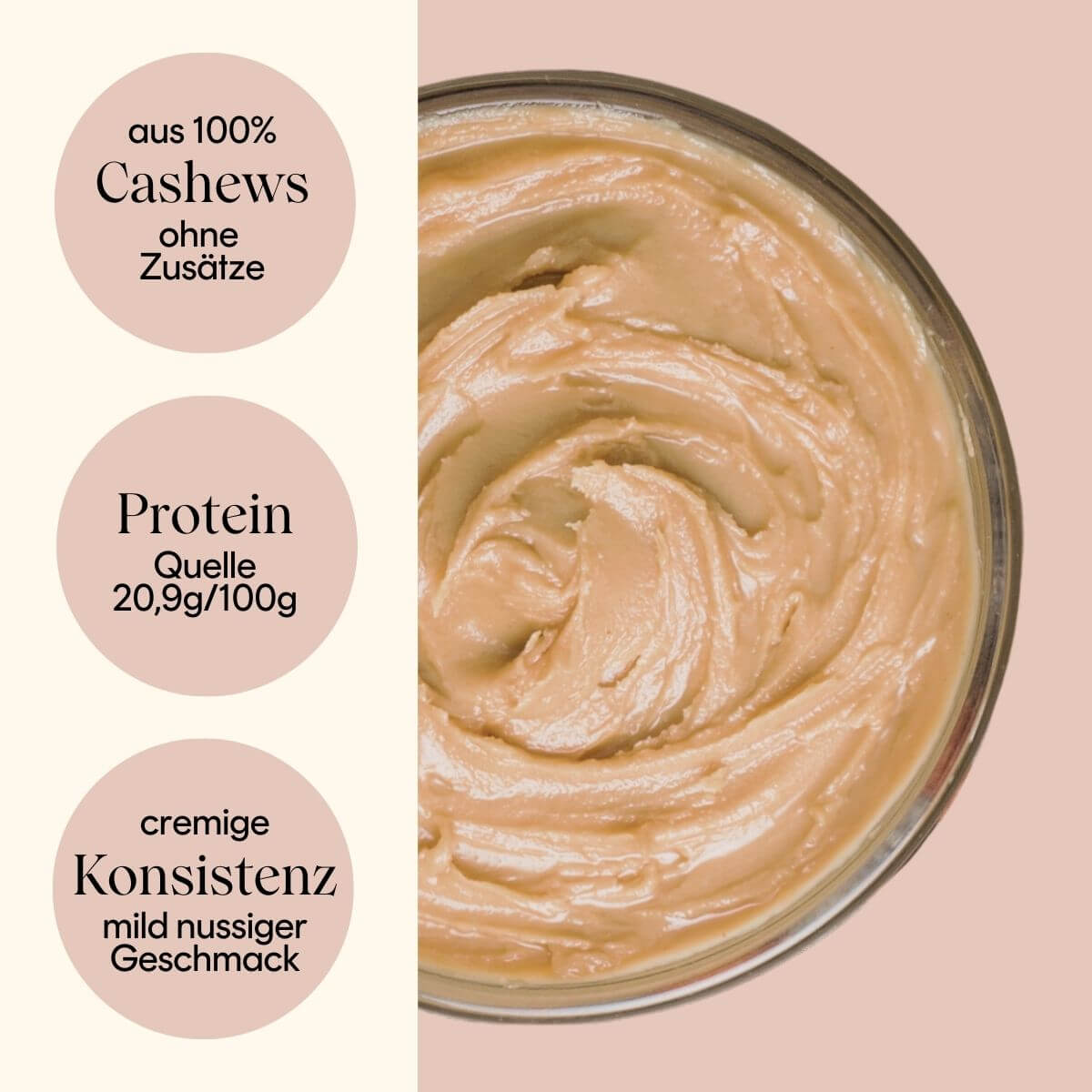 Cashewmus von Nucosy – Proteinquelle, ohne Zusatzstoffe, 100% Cashews für puren Genuss.