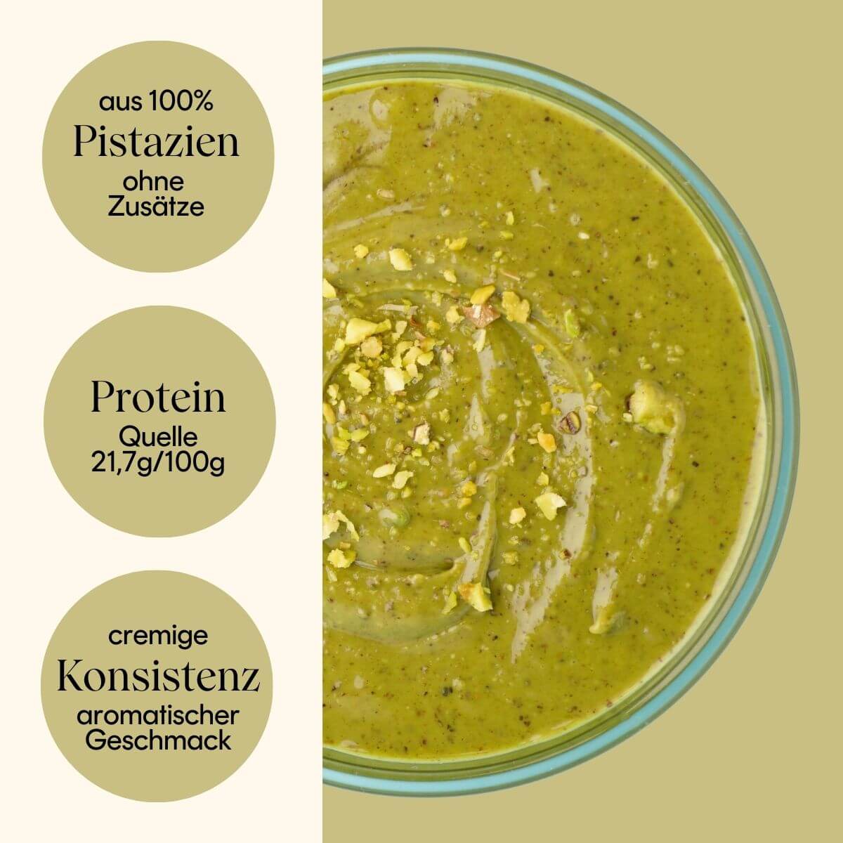 Pistazienmus von Nucosy – Proteinquelle  ohne Zusatzstoffe, 100% purer Pistaziengenuss.