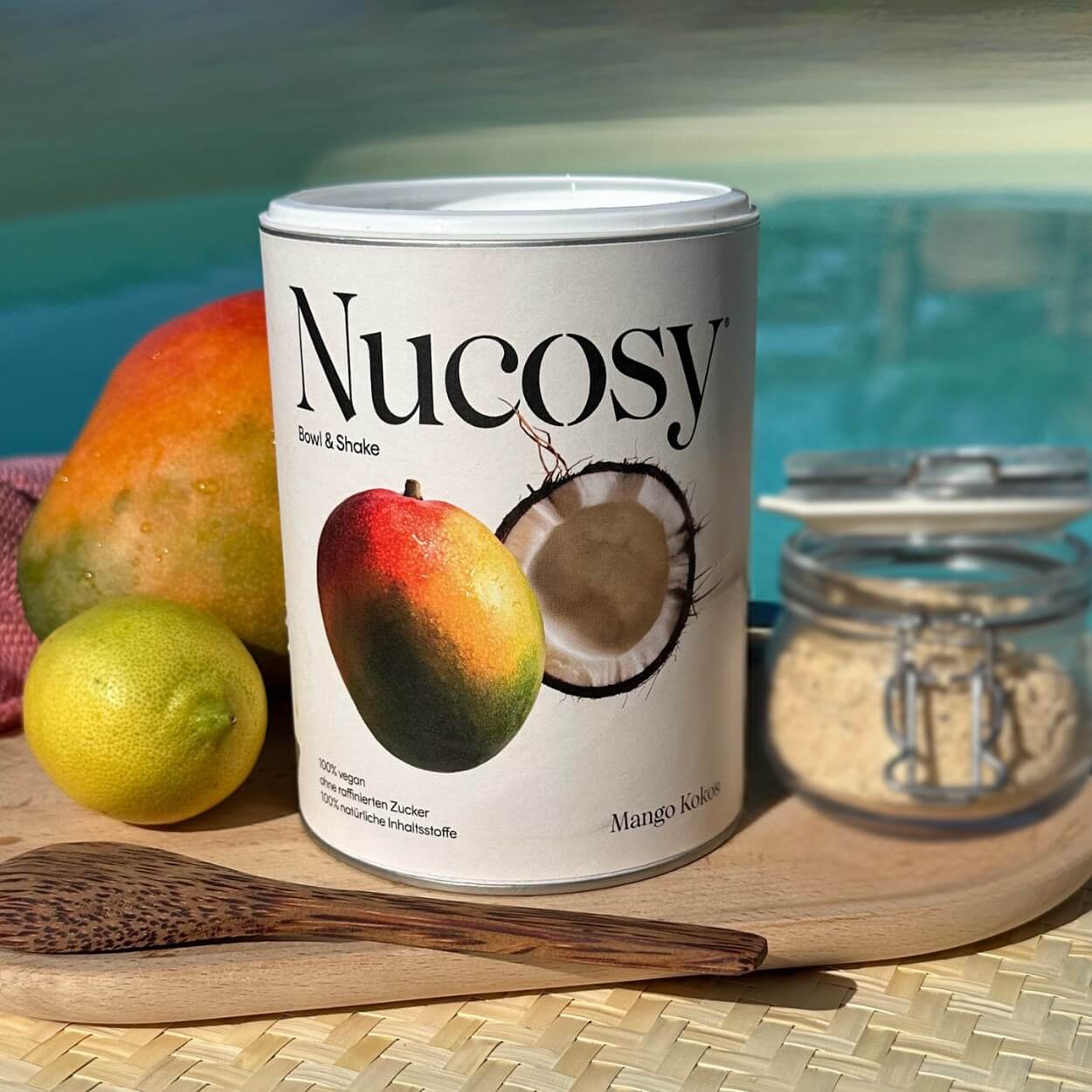 Nucosy Mango-Kokos – exotischer Frühstücksgenuss mit sommerlichem Flair.